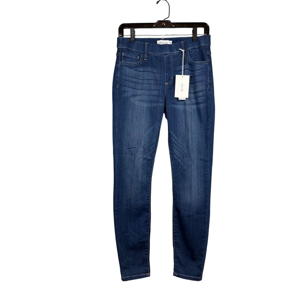 NWT CELLO Denim Mid Rise Rolled Hem Skinny Jeans Optior Size Medium